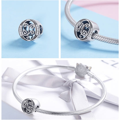 925 Sterling Silver Letter Charm - TEA LU SHOP