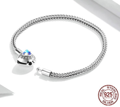 925 Sterling Silver Heart-Shaped Bracelet - TEA LU SHOP