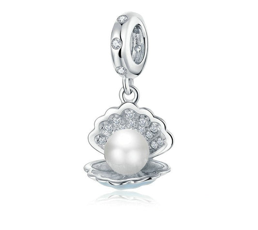 925 Sterling Silver Pearl in Shell Pendant - TEA LU SHOP