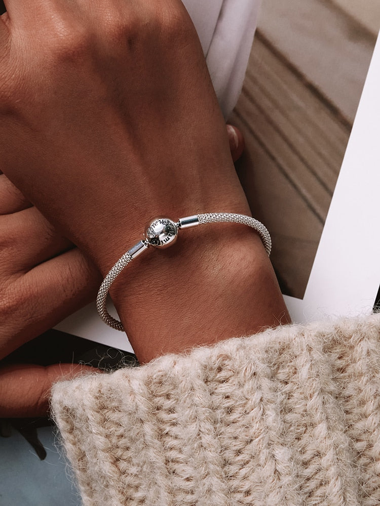 925 Sterling Silver Classic Love Forever Bracelet - TEA LU SHOP