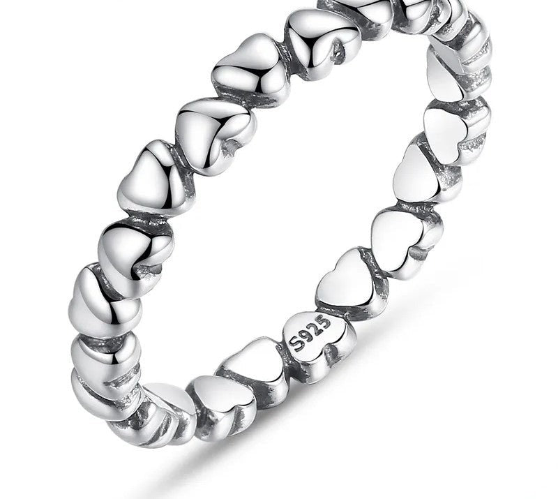 925 Sterling Silver Forever Love Heart Ring - TEA LU SHOP