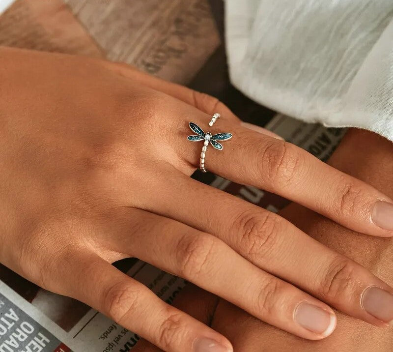 Green Dragonfly Ring 