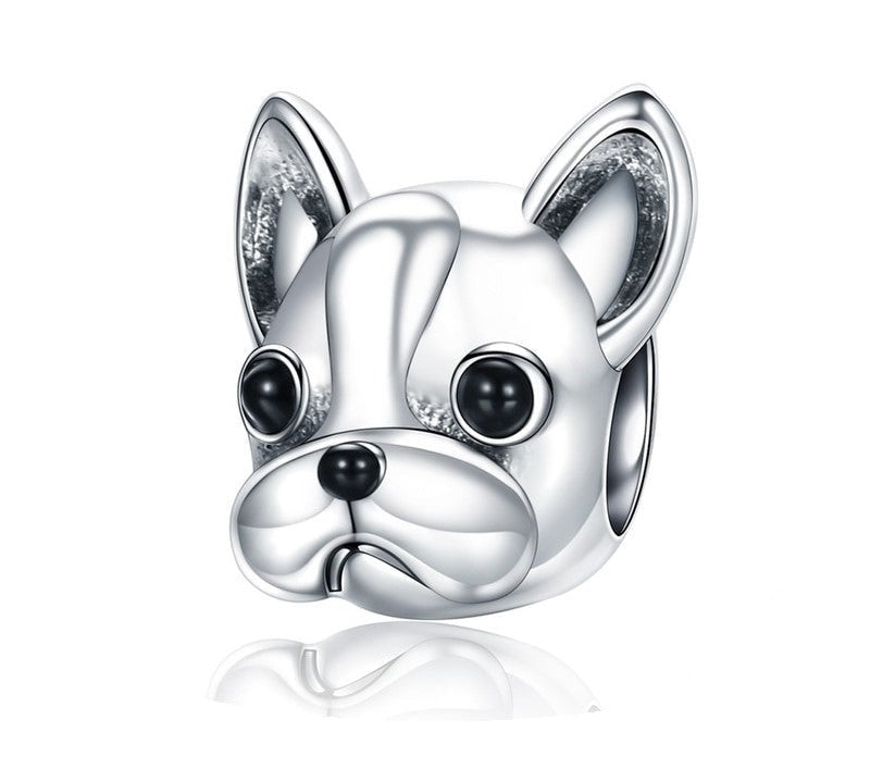 925 Sterling Silver French Bulldog Charm - TEA LU SHOP