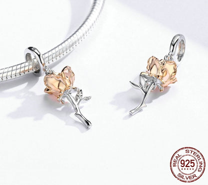 925 Sterling Silver Rose Gold Pendant - TEA LU SHOP