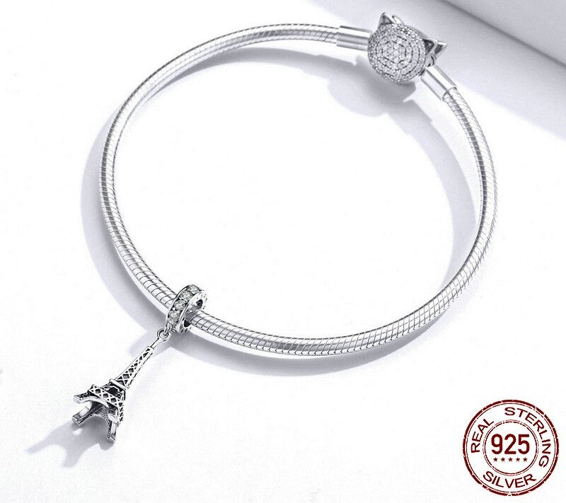 925 Sterling Silver Eiffel Tower Pendant - TEA LU SHOP