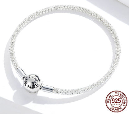 925 Sterling Silver Classic Love Forever Bracelet - TEA LU SHOP
