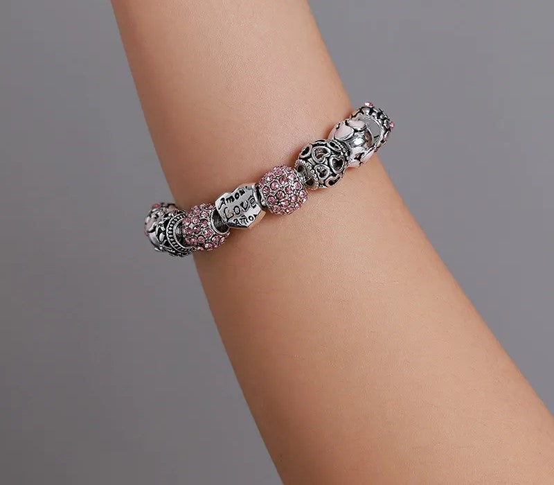 925 Sterling Silver Plated Charm Bracelets - TEA LU SHOP