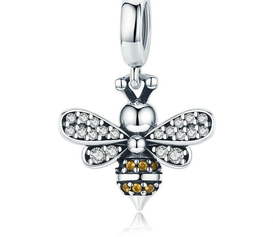 Sterling Silver Bee Pendant 