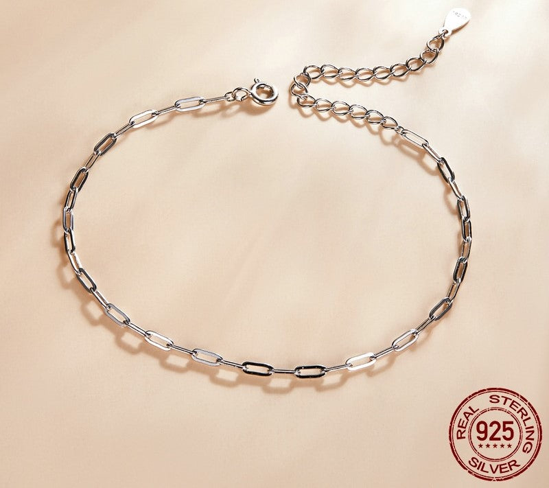 925 Sterling Silver Simple Bracelet - TEA LU SHOP