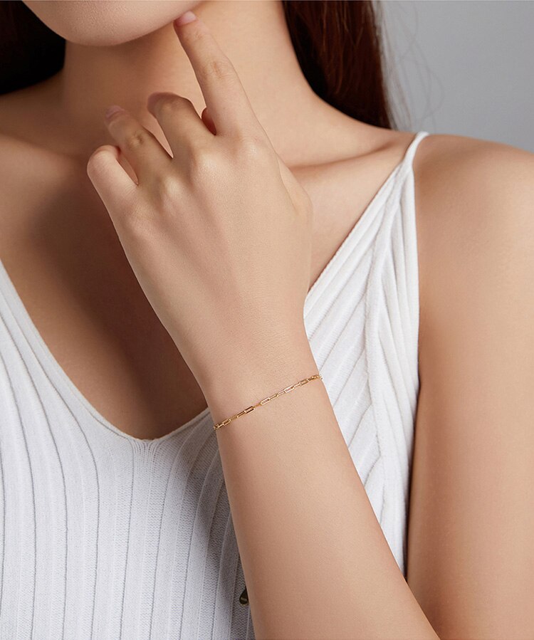 925 Sterling Silver Simple Bracelet - TEA LU SHOP