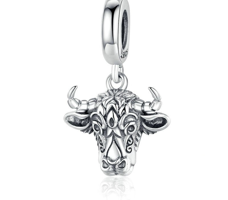 925 Sterling Silver Bull Pendant - TEA LU SHOP