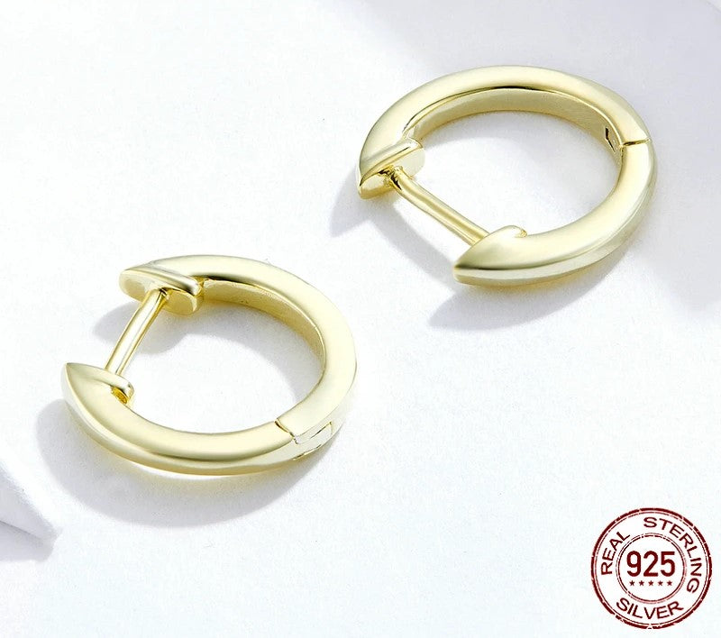 925 Sterling Silver Tiny Hoop Earrings - TEA LU SHOP