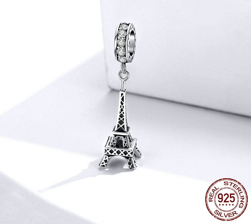 925 Sterling Silver Eiffel Tower Pendant - TEA LU SHOP
