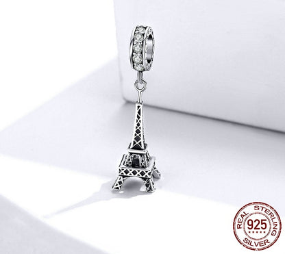 925 Sterling Silver Eiffel Tower Pendant - TEA LU SHOP