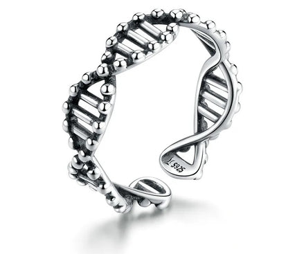 925 Sterling Silver Open Adjustable Ring - TEA LU SHOP