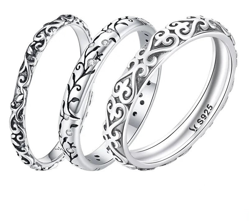 925 Sterling Silver Vintage Ring - TEA LU SHOP