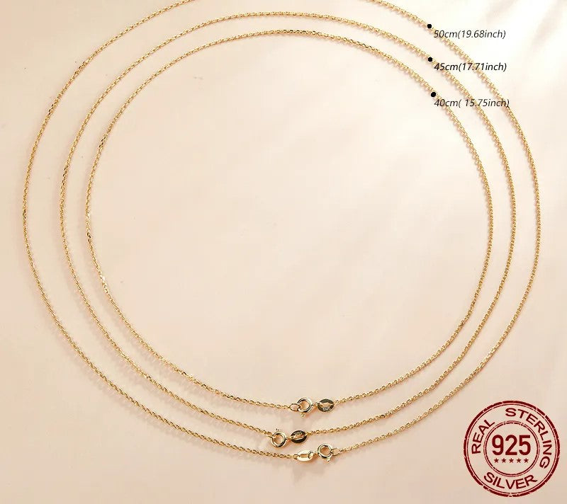 925 Sterling Silver Classic Basic Chain - TEA LU SHOP