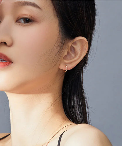 925 Sterling Silver Hoop Earrings - TEA LU SHOP