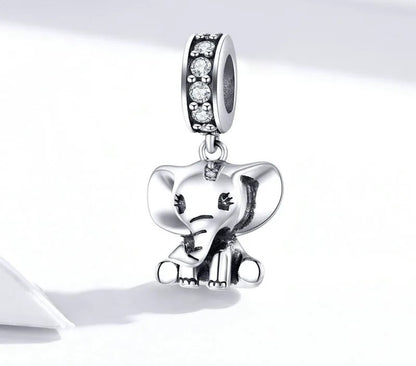 925 Sterling Silver Elephant Pendant Bracelet - TEA LU SHOP