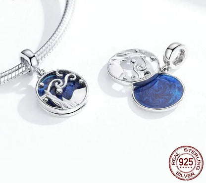 925 Sterling Silver Sky Night Blue Pendant - TEA LU SHOP