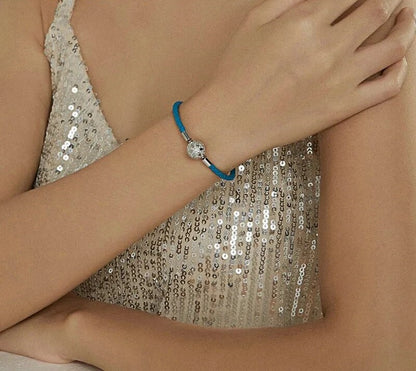 925 Sterling Silver Snowflke Clip Bracelet - TEA LU SHOP