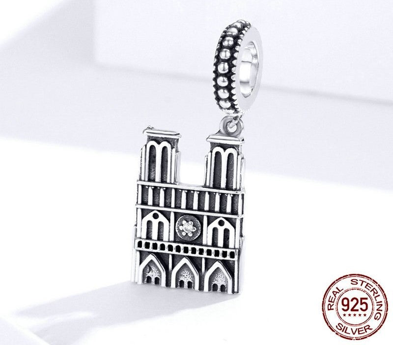 925 Sterling Silver Notre Dame de Paris Pendant - TEA LU SHOP