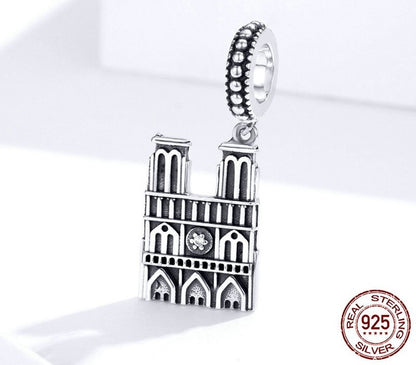 925 Sterling Silver Notre Dame de Paris Pendant - TEA LU SHOP
