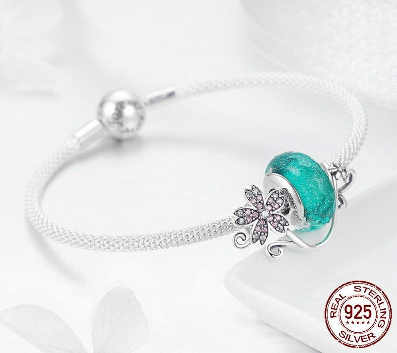 925 Sterling Silver Daisy Flower Bracelet - TEA LU SHOP