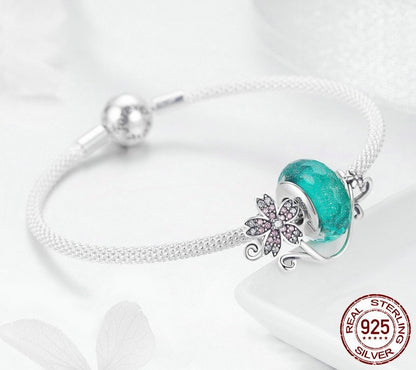 925 Sterling Silver Daisy Flower Bracelet - TEA LU SHOP