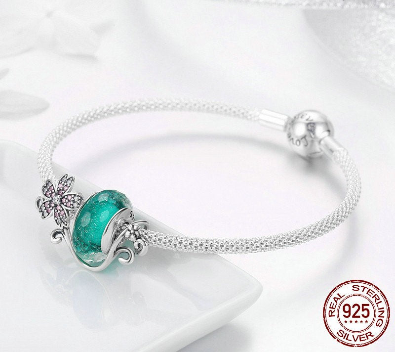 925 Sterling Silver Daisy Flower Bracelet - TEA LU SHOP
