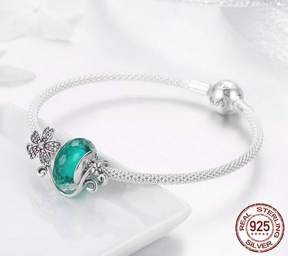 925 Sterling Silver Daisy Flower Bracelet - TEA LU SHOP