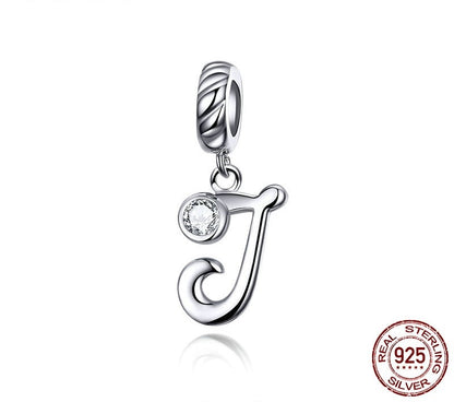 925 Sterling Silver Letters Pendants - TEA LU SHOP