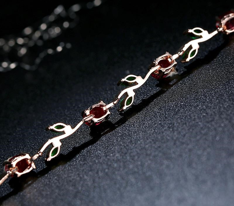 Rose Gold Bracelet with Zircon - TEA LU SHOP