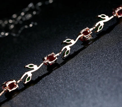 Rose Gold Bracelet with Zircon - TEA LU SHOP