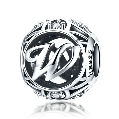 925 Sterling Silver Letter Charms - TEA LU SHOP