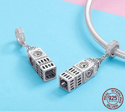 925 Sterling Silver British Big Ben Pendant - TEA LU SHOP