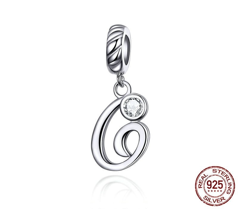 925 Sterling Silver Letters Pendants - TEA LU SHOP