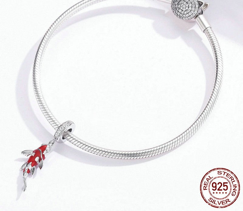 925 Sterling Silver Lucky Fish Pendant - TEA LU SHOP
