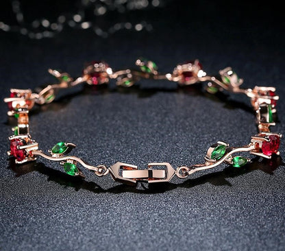Rose Gold Bracelet with Zircon - TEA LU SHOP