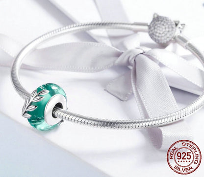 925 Sterling Silver Tree Leaves Stopper - TEA LU SHOP