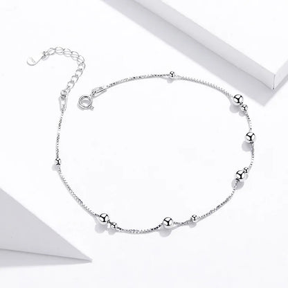 925 Sterling Silver Minimalist Anklet - TEA LU SHOP
