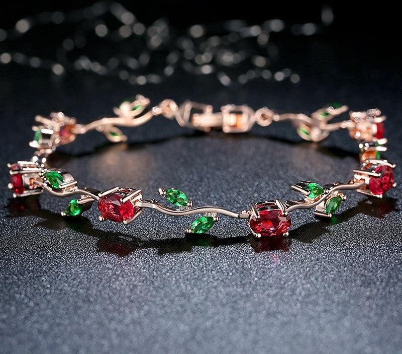 Rose Gold Bracelet with Zircon - TEA LU SHOP