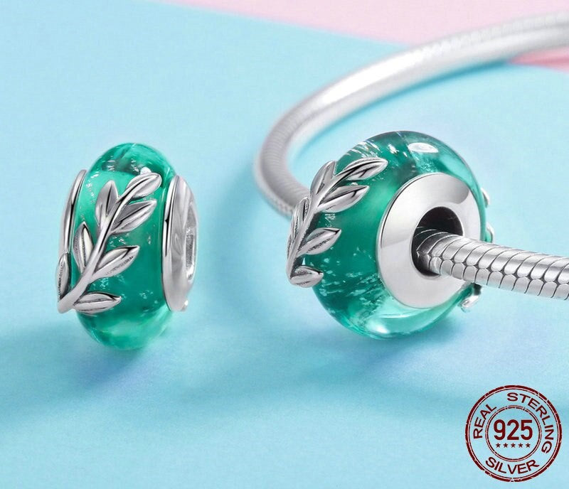 925 Sterling Silver Tree Leaves Stopper - TEA LU SHOP