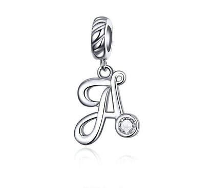 925 Sterling Silver Letters Pendants - TEA LU SHOP