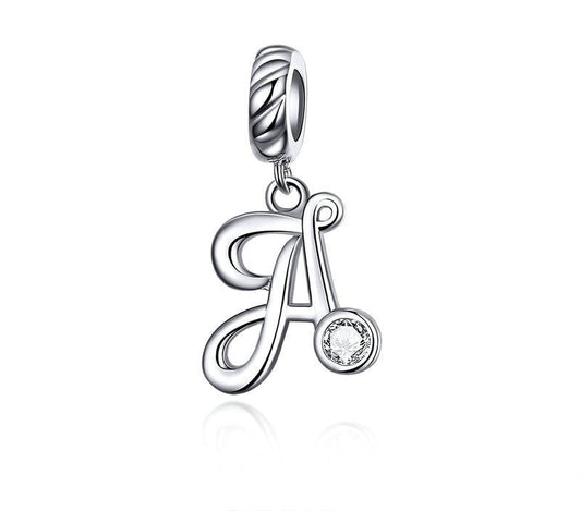 925 Sterling Silver Letters Pendants - TEA LU SHOP