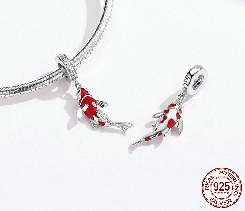 925 Sterling Silver Lucky Fish Pendant - TEA LU SHOP