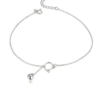 925 Sterling Silver Cat Anklet - TEA LU SHOP