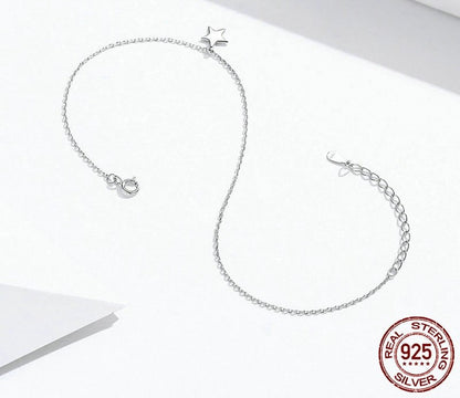 925 Sterling Silver Star Anklet - TEA LU SHOP