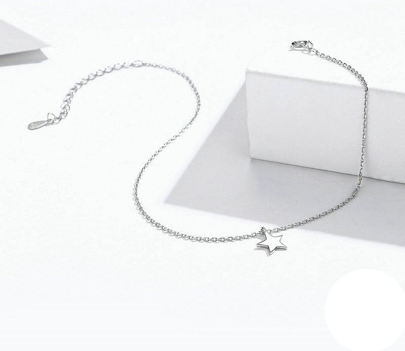 925 Sterling Silver Star Anklet - TEA LU SHOP