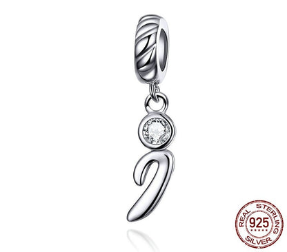 925 Sterling Silver Letters Pendants - TEA LU SHOP